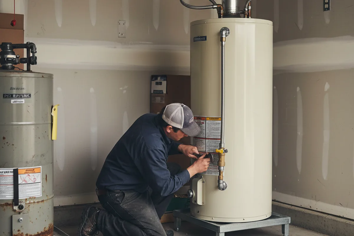Water heater and shutoff valve replacement in Rushville